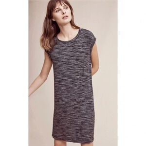 Anthropology Cloth & Stone Gray Melange T-shirt Dress Size Medium